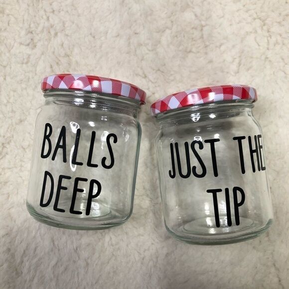 🆕 Q tip / Cotton balls Gingham Contairer Jar - Picture 2 of 5
